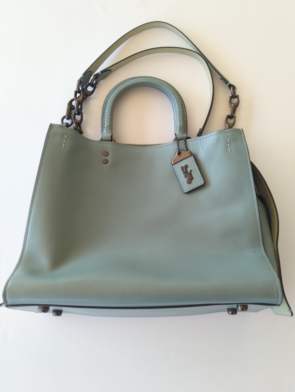 Coach Sage Rogue 30 40730 Signature Chain Smooth Leather